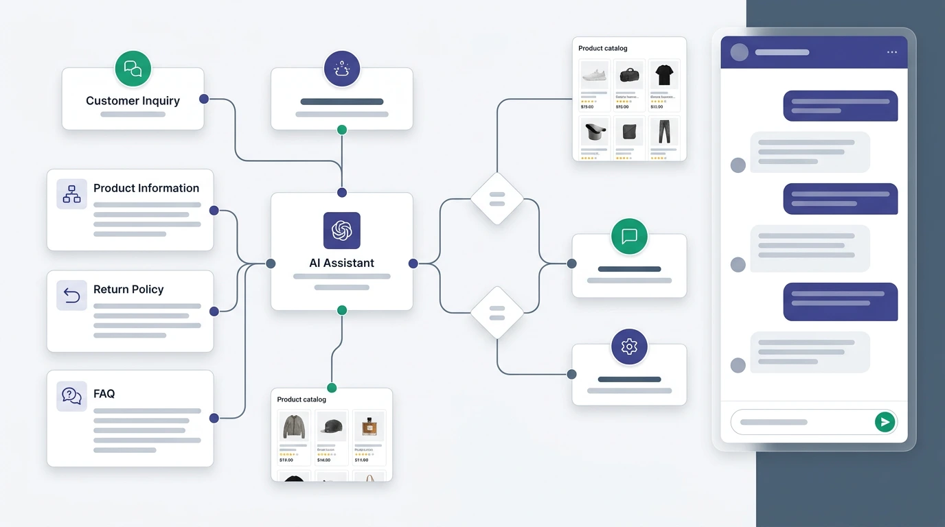 No-code n8n workflow sending ecommerce policies and FAQ content into the SuperSeller knowledge base